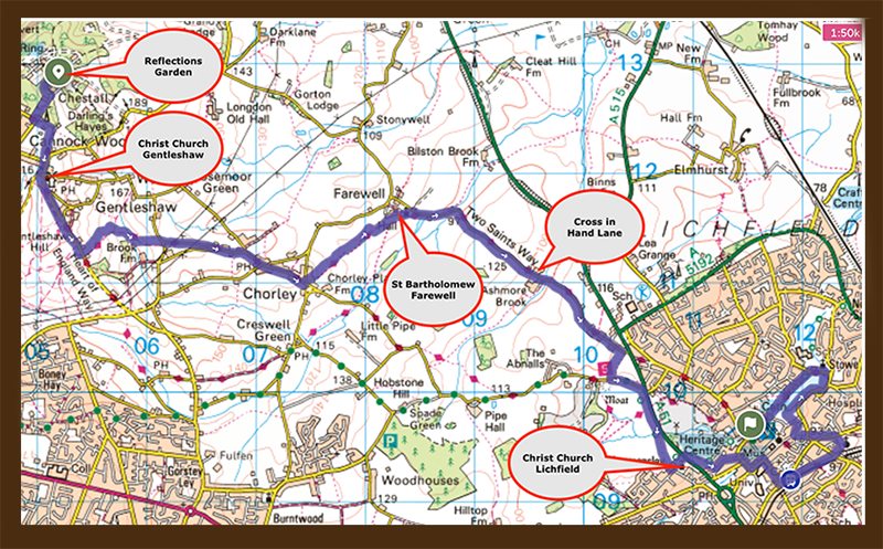 map of pilgrimage route 4.9.26
