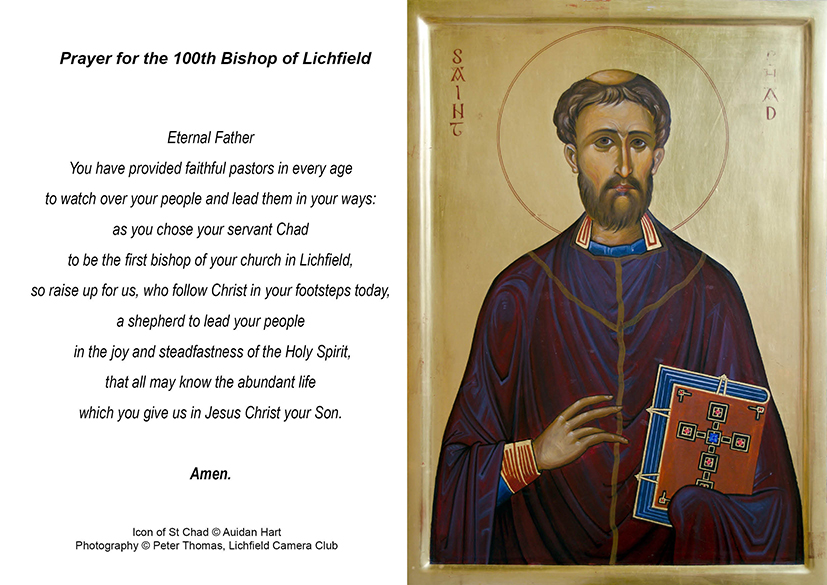 100th Bishop prayer card