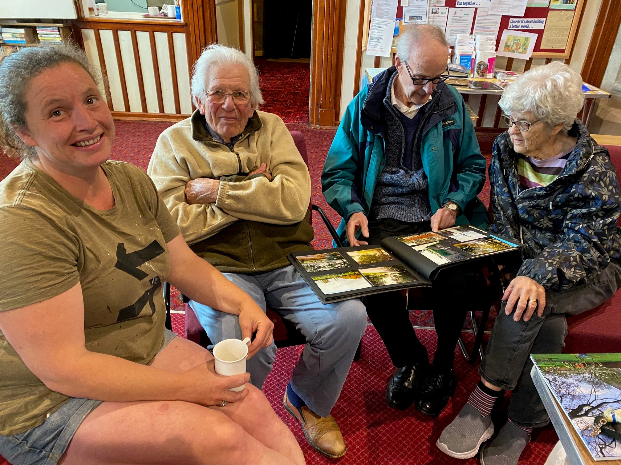 looking at the Memory book